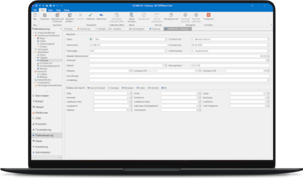 FLOTTEN MAXX fleet management – live GPS locations on the map